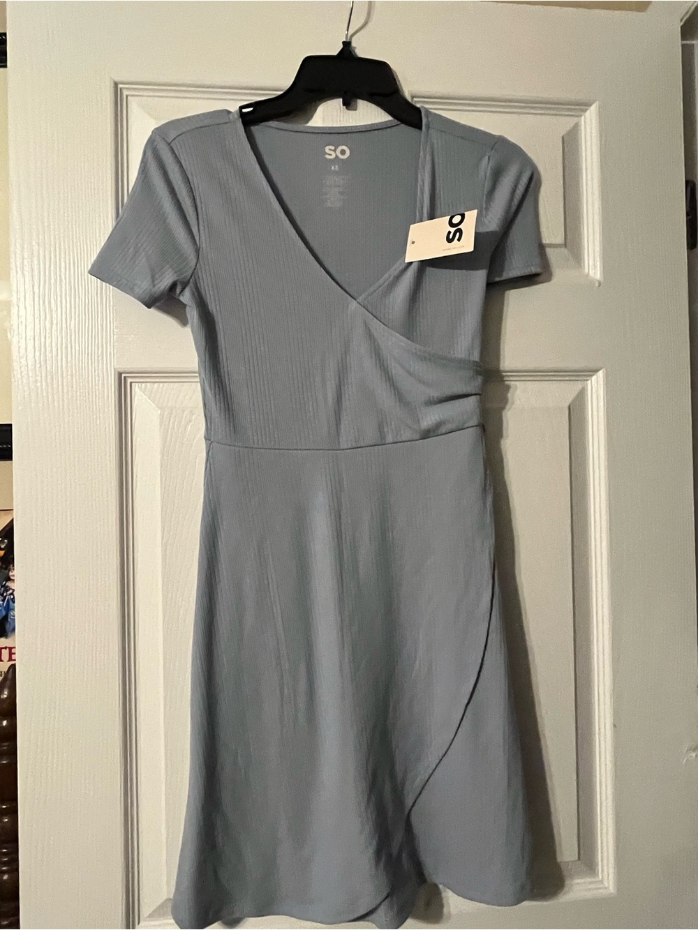SO Light Blue Wrap Mini Dress